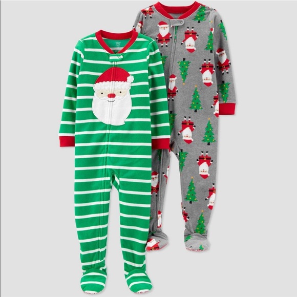NWT Carter/'s 1 piece boys fleece Christmas sleeper 18 Mos 3T